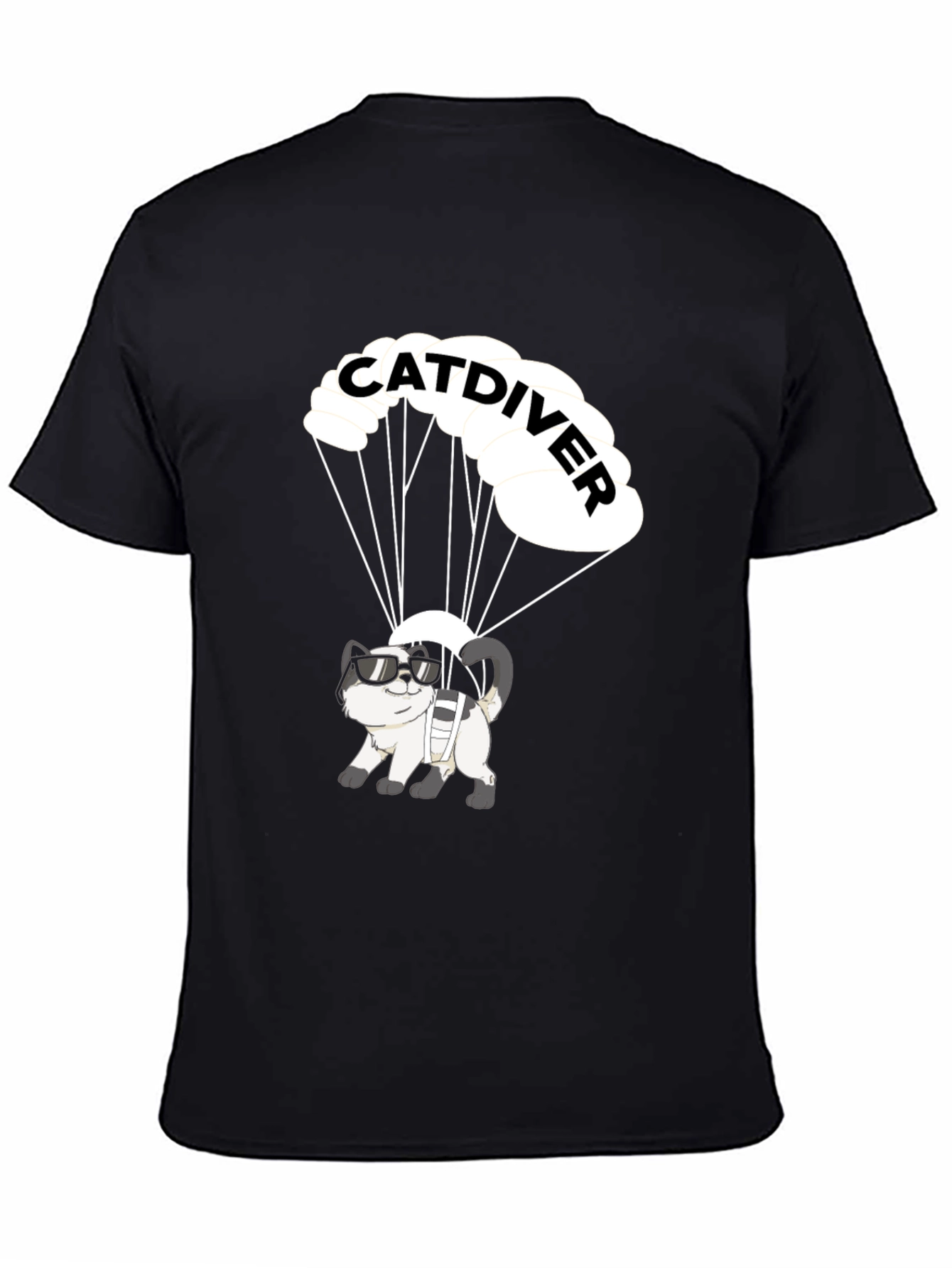 Catdiver T-Shirt - Funny Skydiving Cat Tee