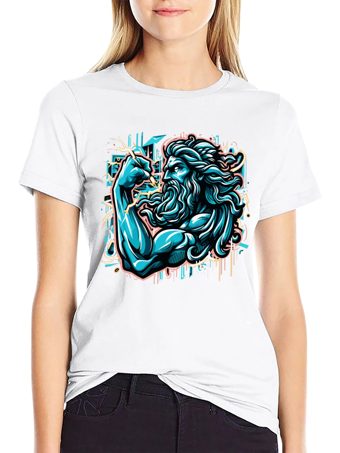 Poseidon Graphic T-Shirt - Mens Black Tee