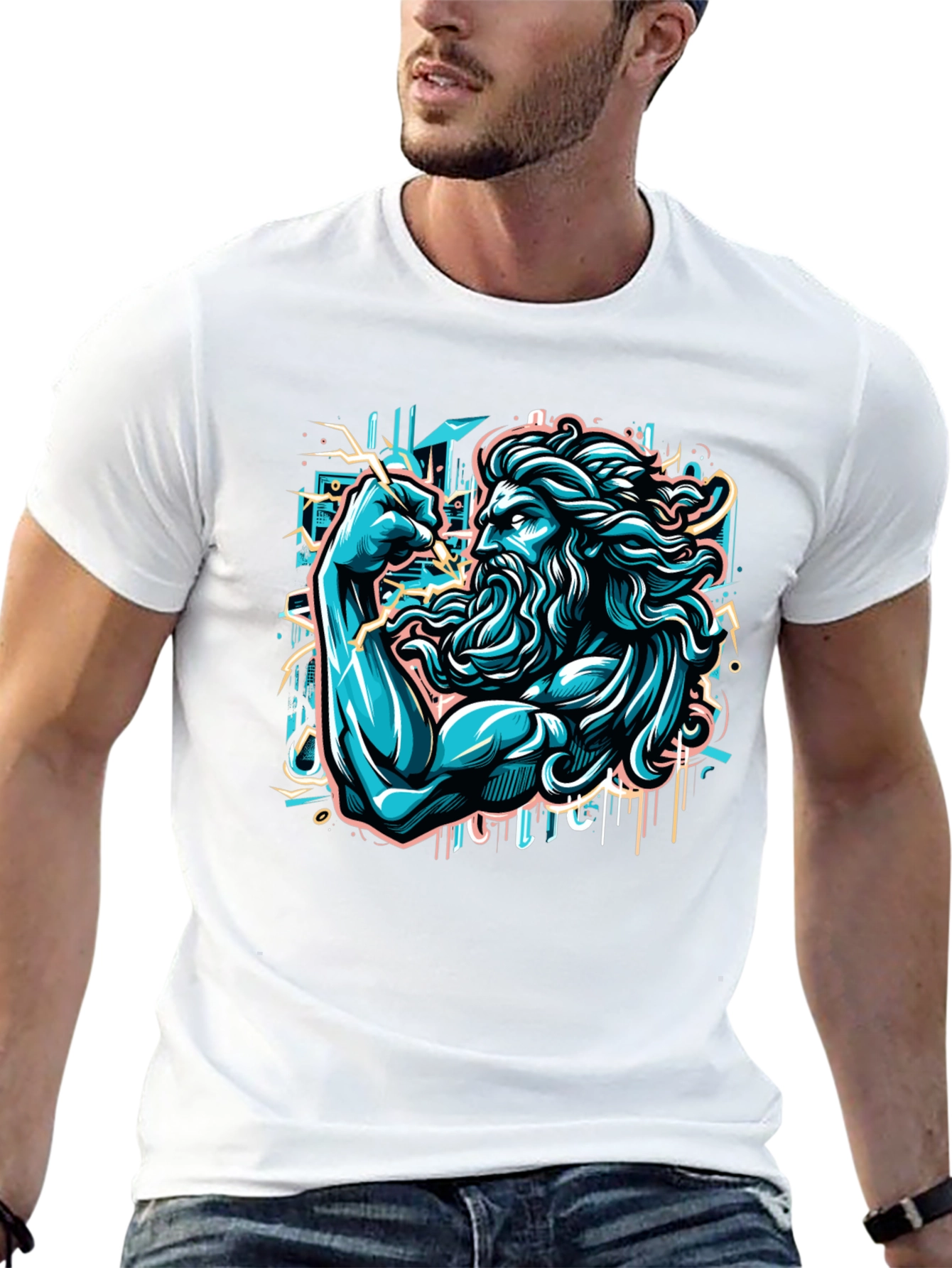 Poseidon Graphic T-Shirt - Mens Black Tee