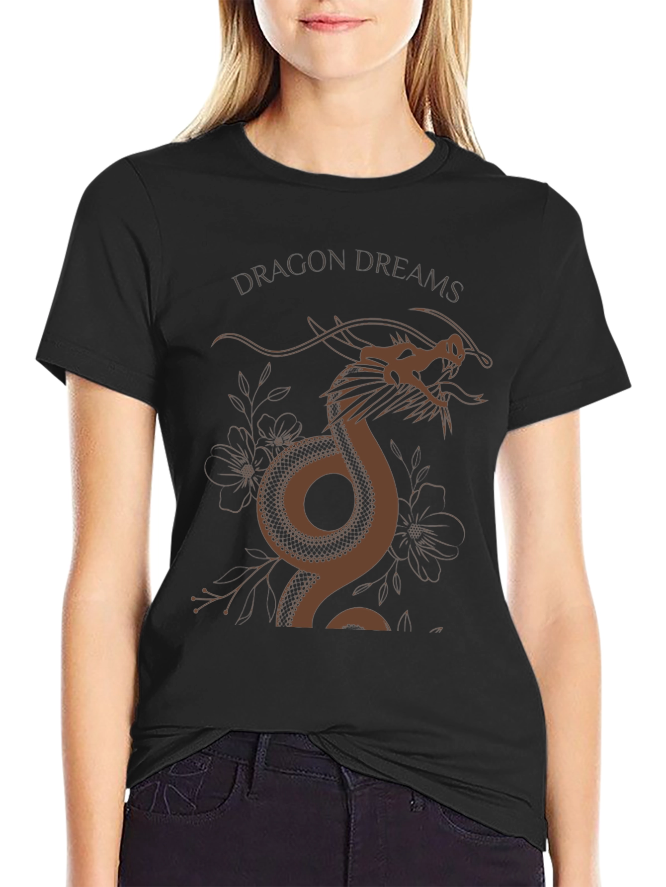 Dragon Dreams Graphic T-Shirt - Black