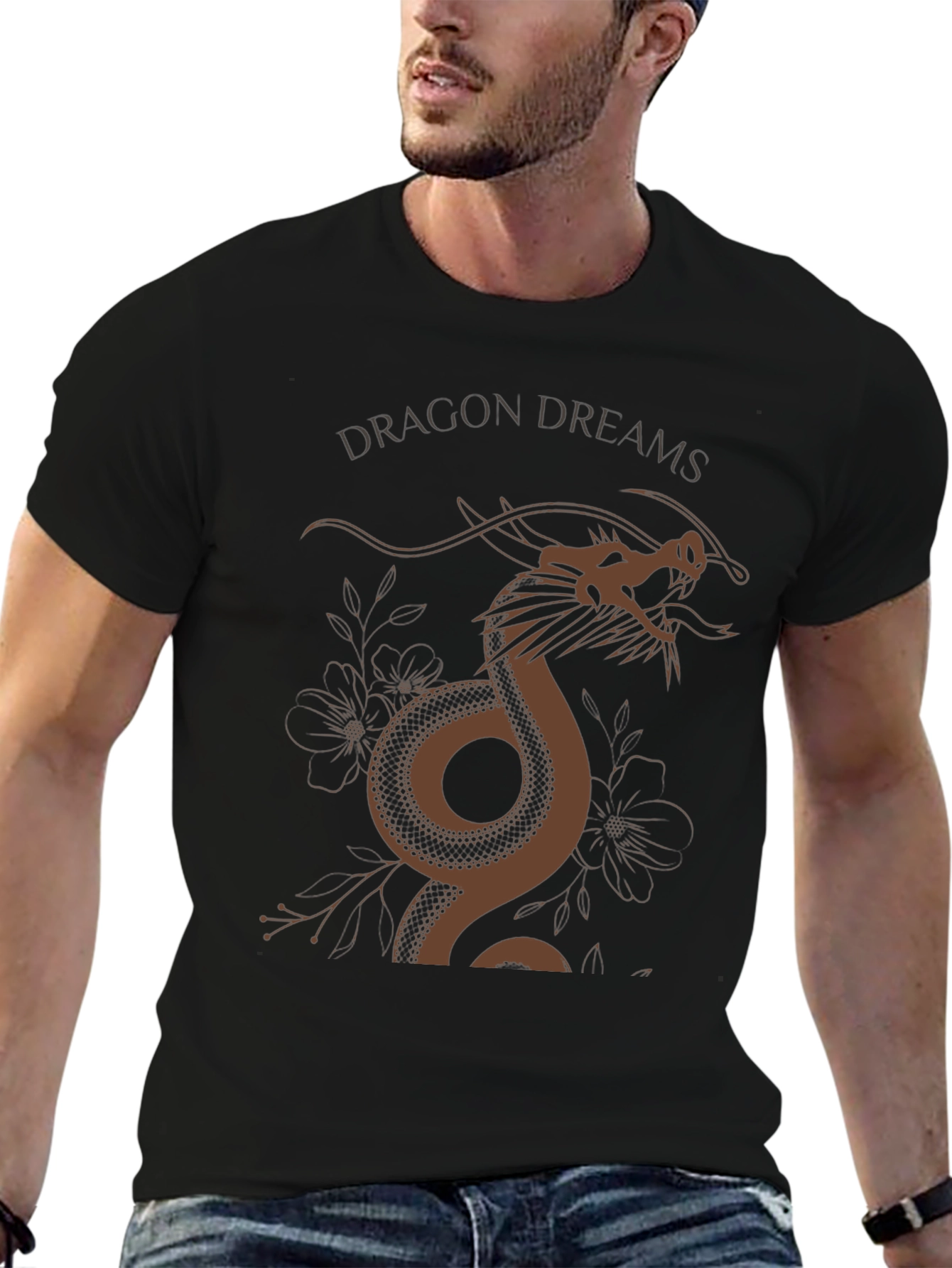 Dragon Dreams Graphic T-Shirt - Black