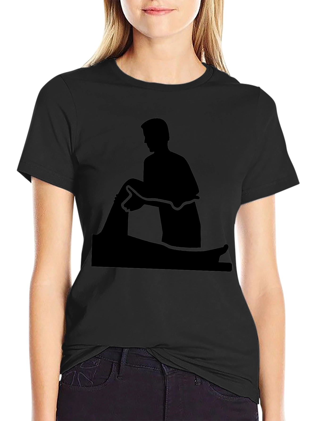Silhouette Man T-Shirt - Black