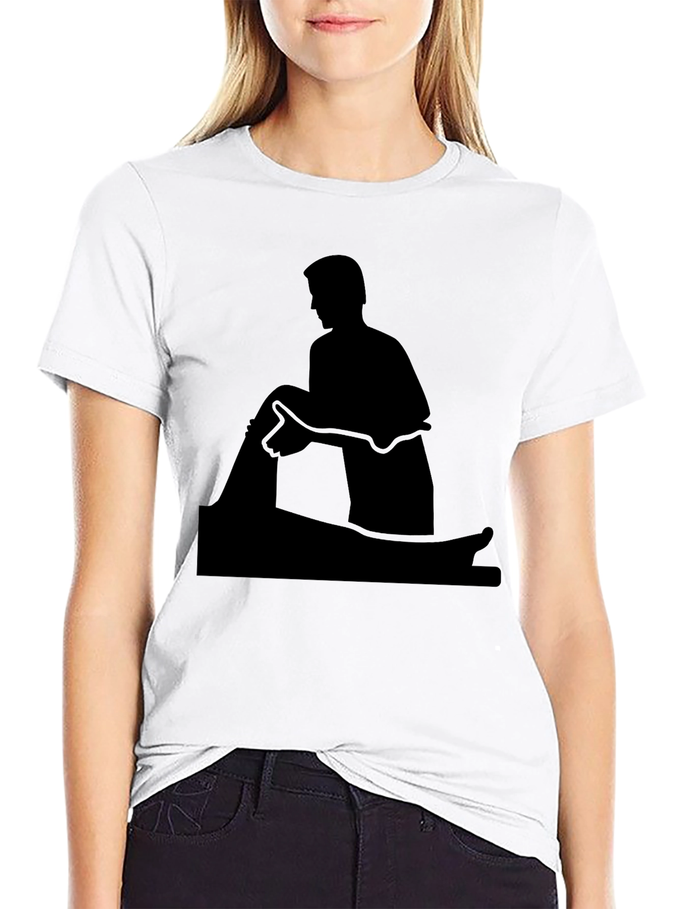 Silhouette Man T-Shirt - Black