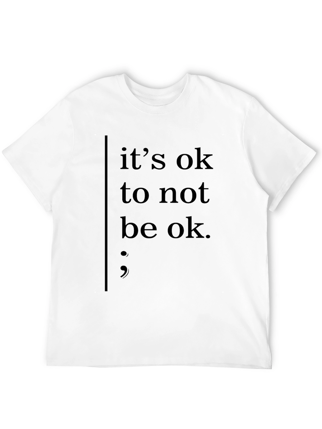 Its Ok To Not Be Ok Black Tee Shirt