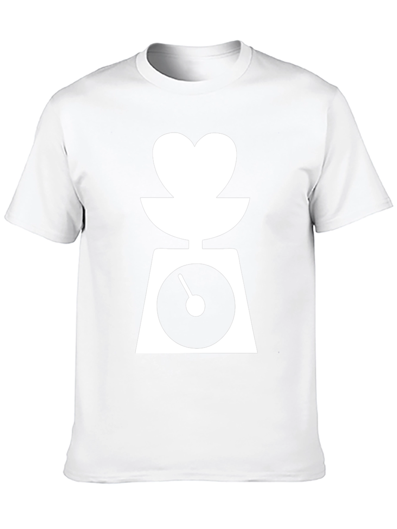 Heart Scale Black T-Shirt - Balance Your Love