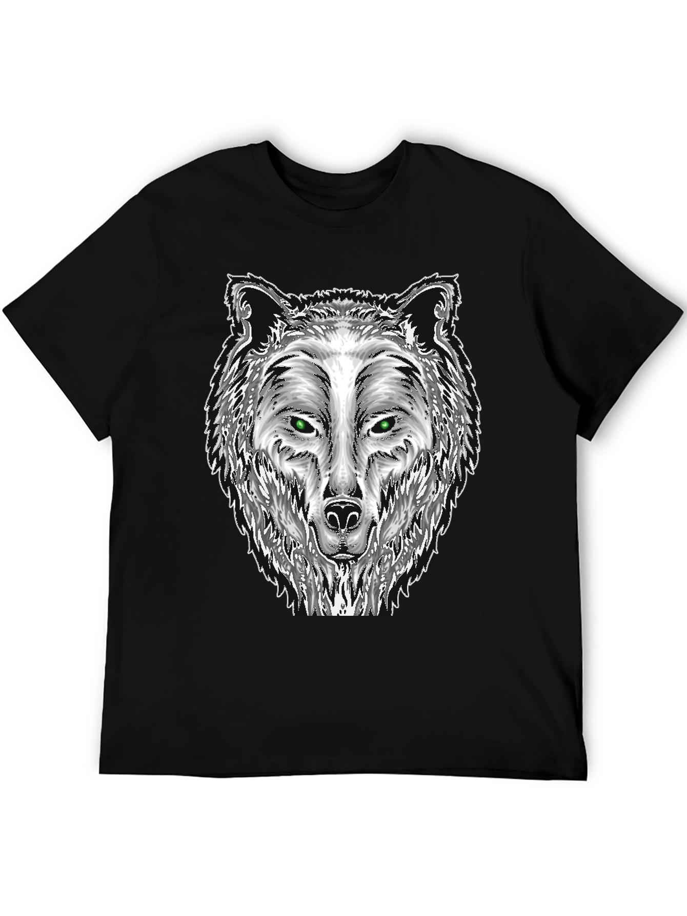 Wolf Graphic Tee - Mens Black T-Shirt