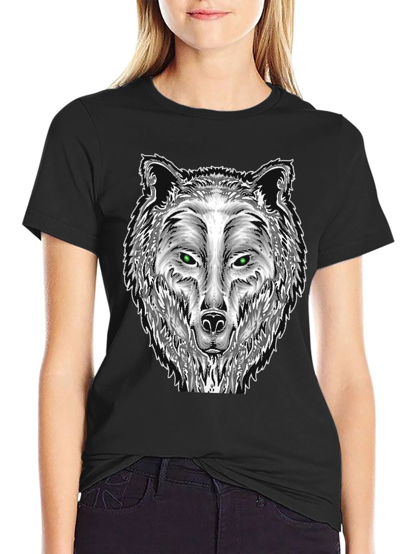 Wolf Graphic Tee - Mens Black T-Shirt