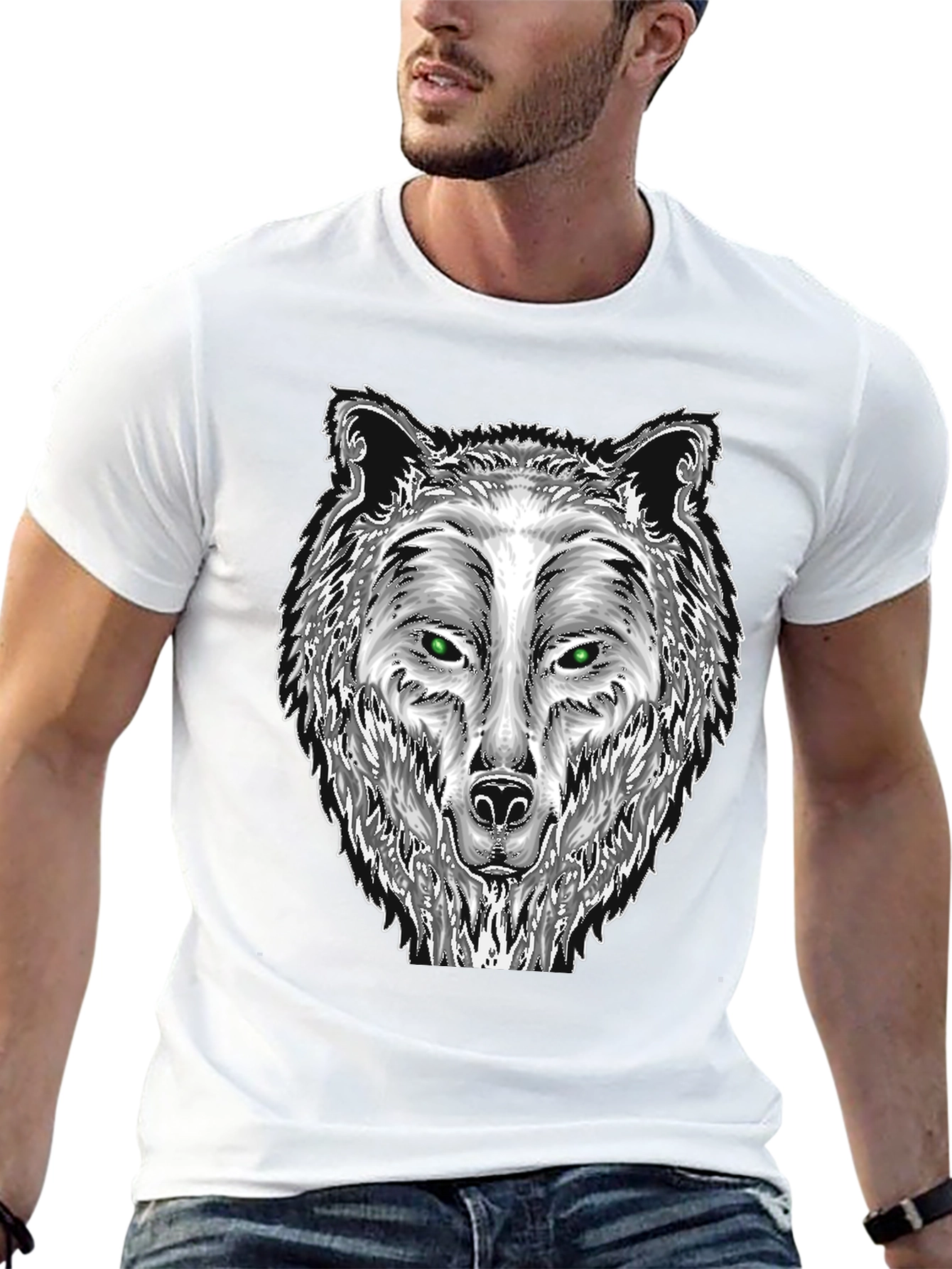 Wolf Graphic Tee - Mens Black T-Shirt