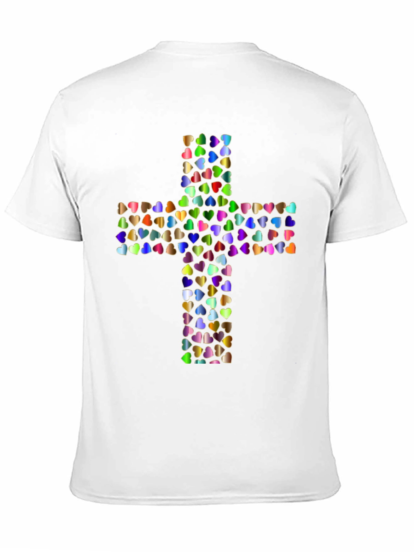 Heart Cross Graphic Black T-Shirt