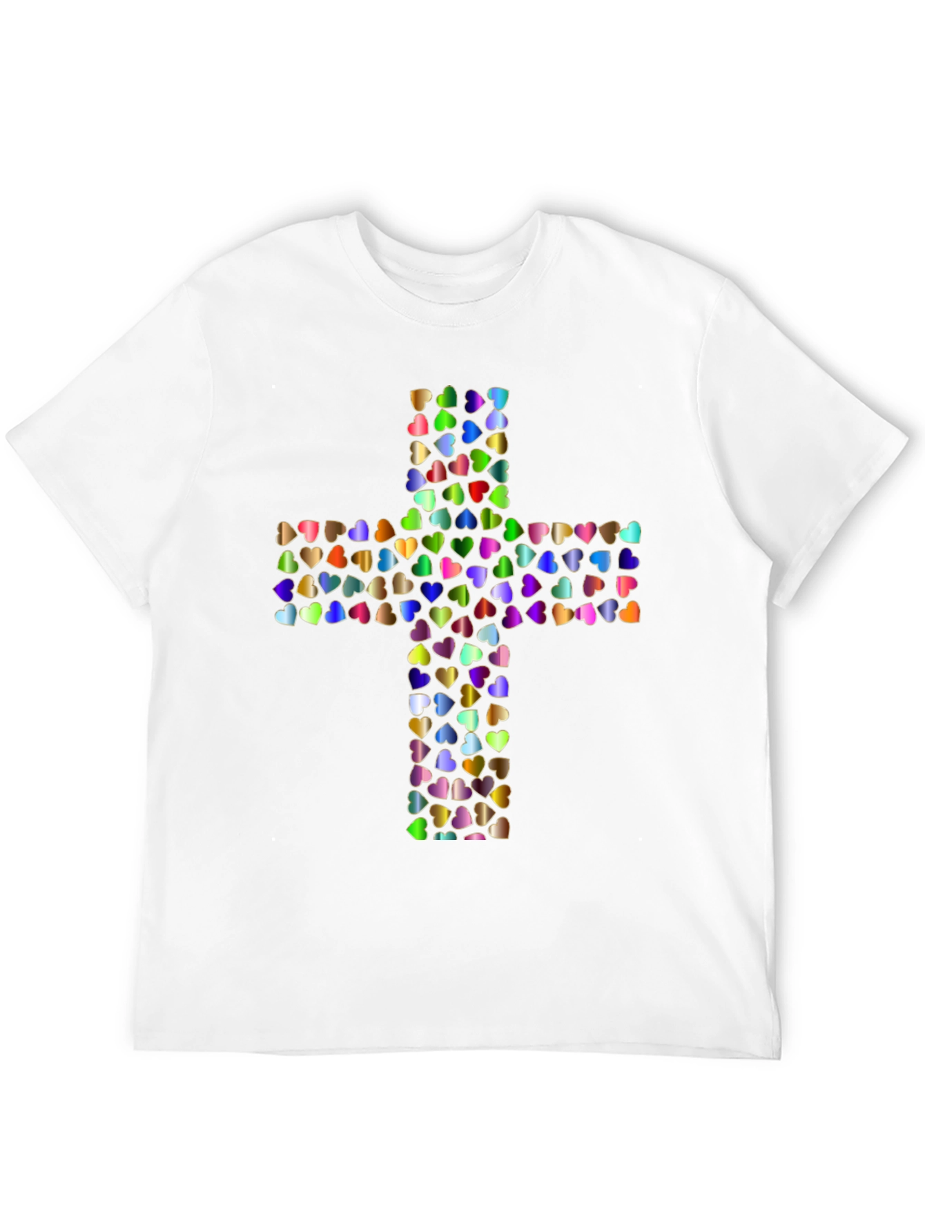 Heart Cross Graphic Black T-Shirt