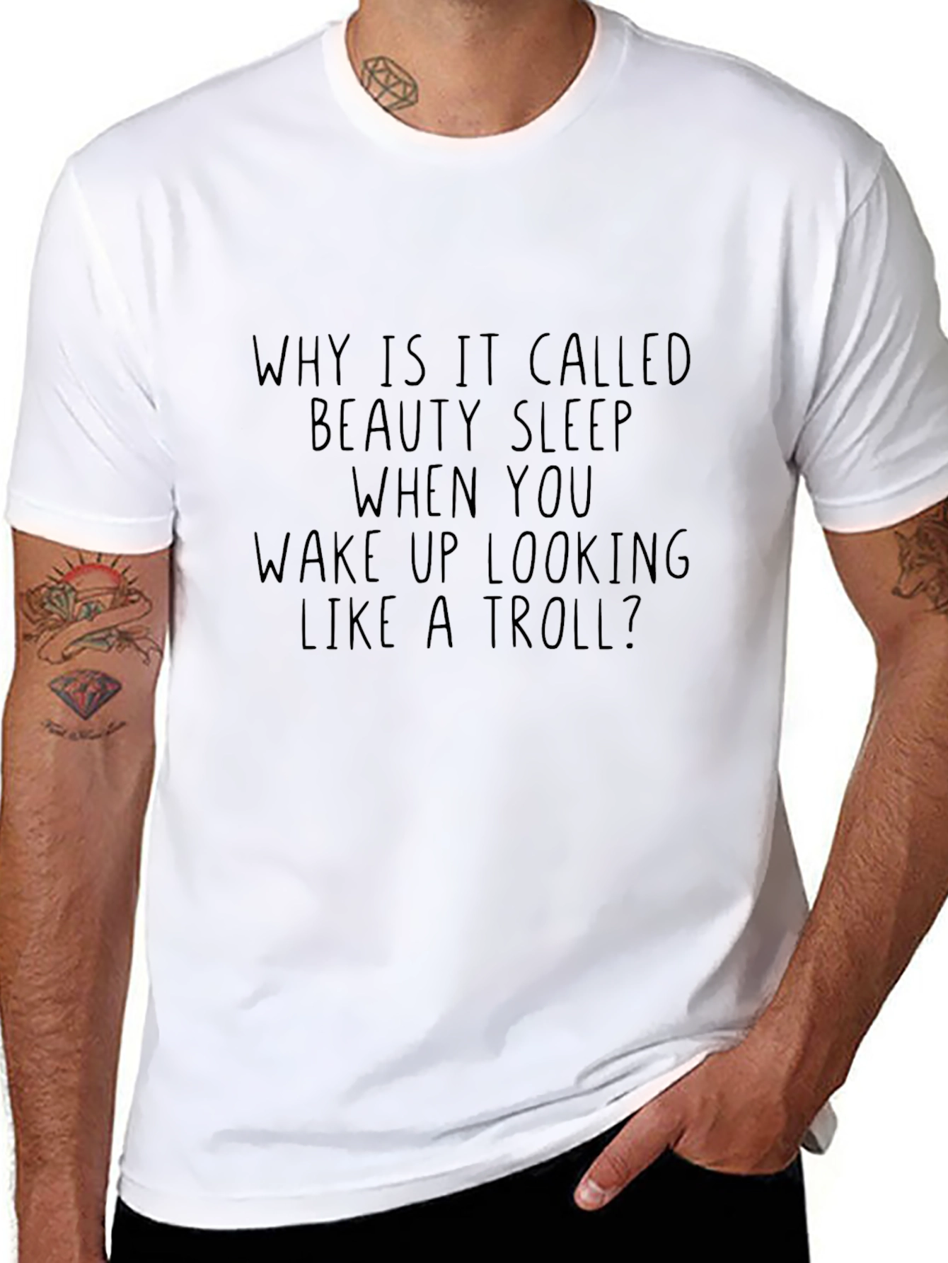 Funny Beauty Sleep Troll Graphic Tee