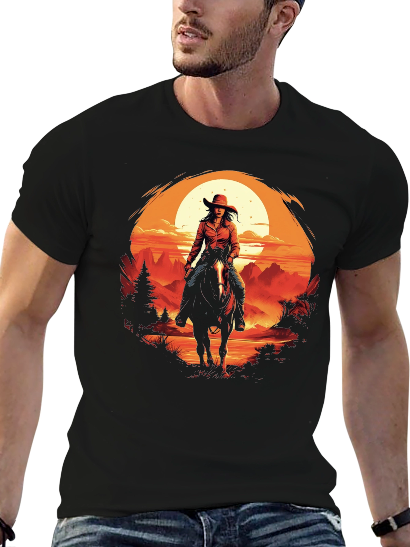 Cowgirl Sunset Graphic Tee