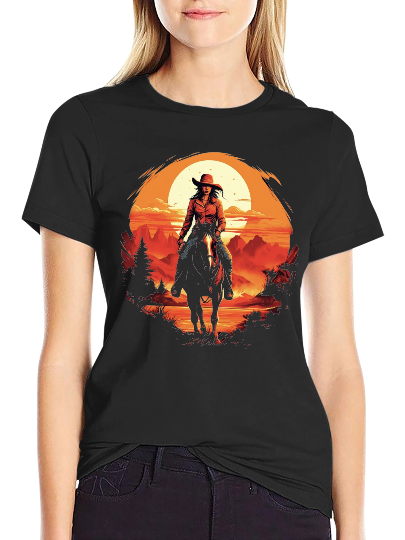 Cowgirl Sunset Graphic Tee