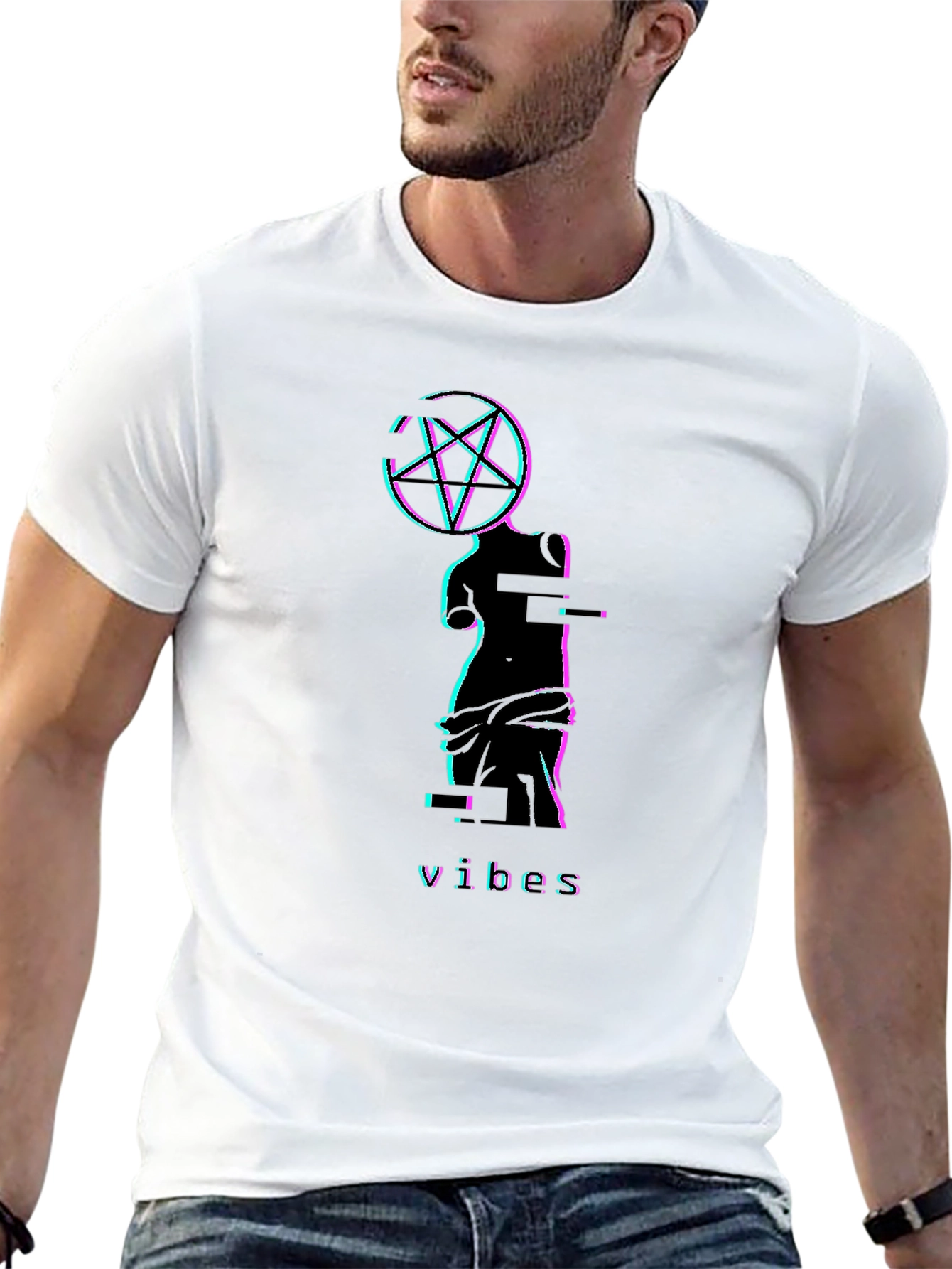 Glitch Venus Vibes T-Shirt - Black