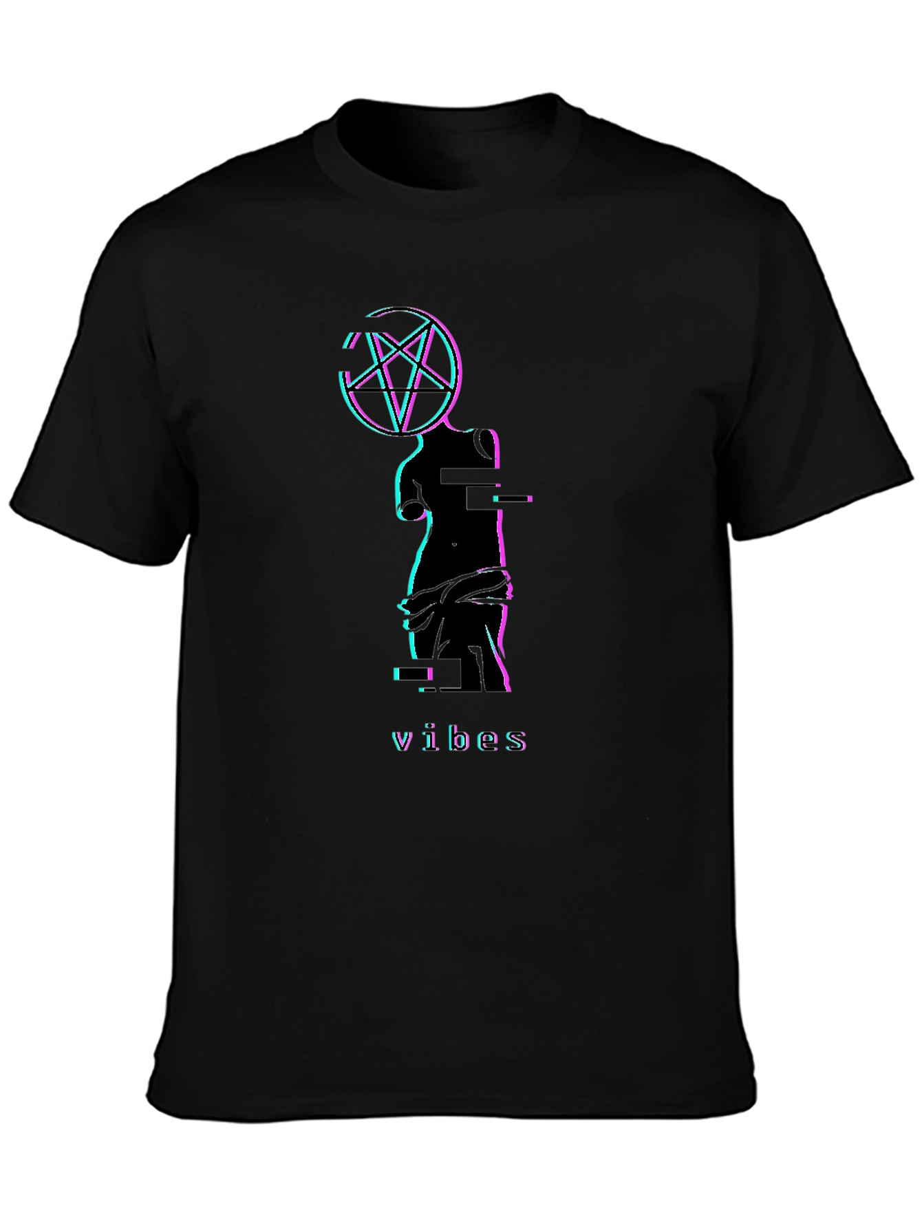 Glitch Venus Vibes T-Shirt - Black