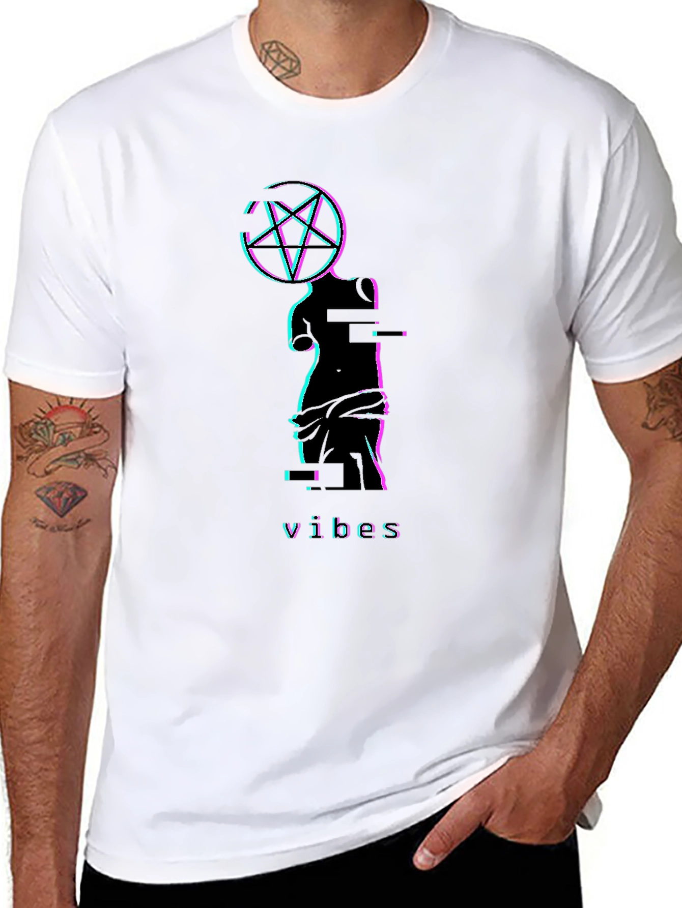Glitch Venus Vibes T-Shirt - Black