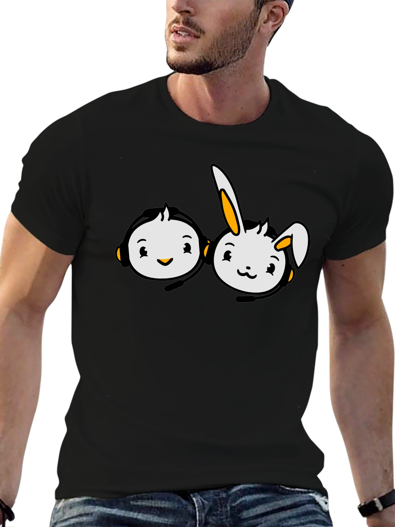 Cute Cartoon Character Graphic T-Shirt