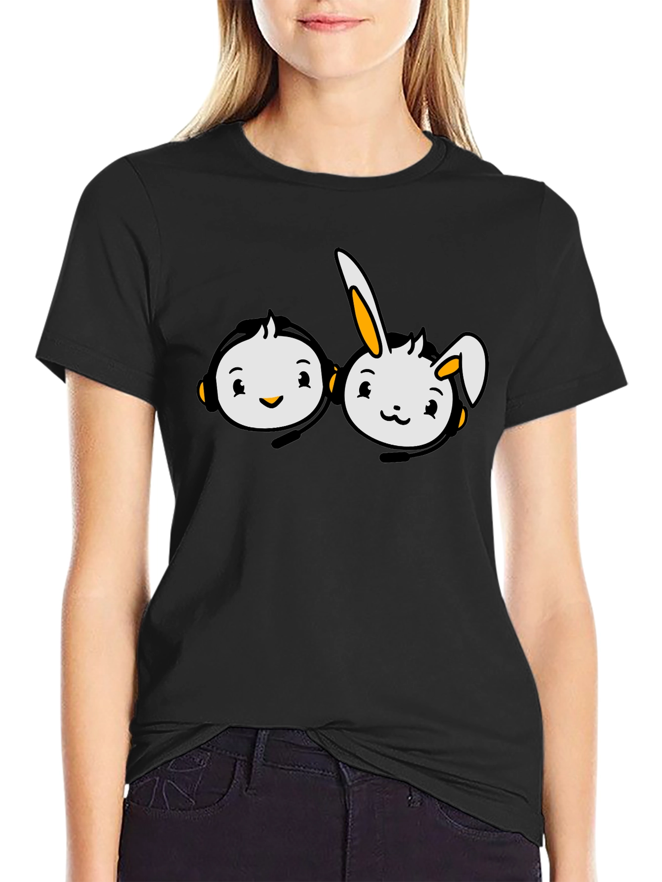 Cute Cartoon Character Graphic T-Shirt