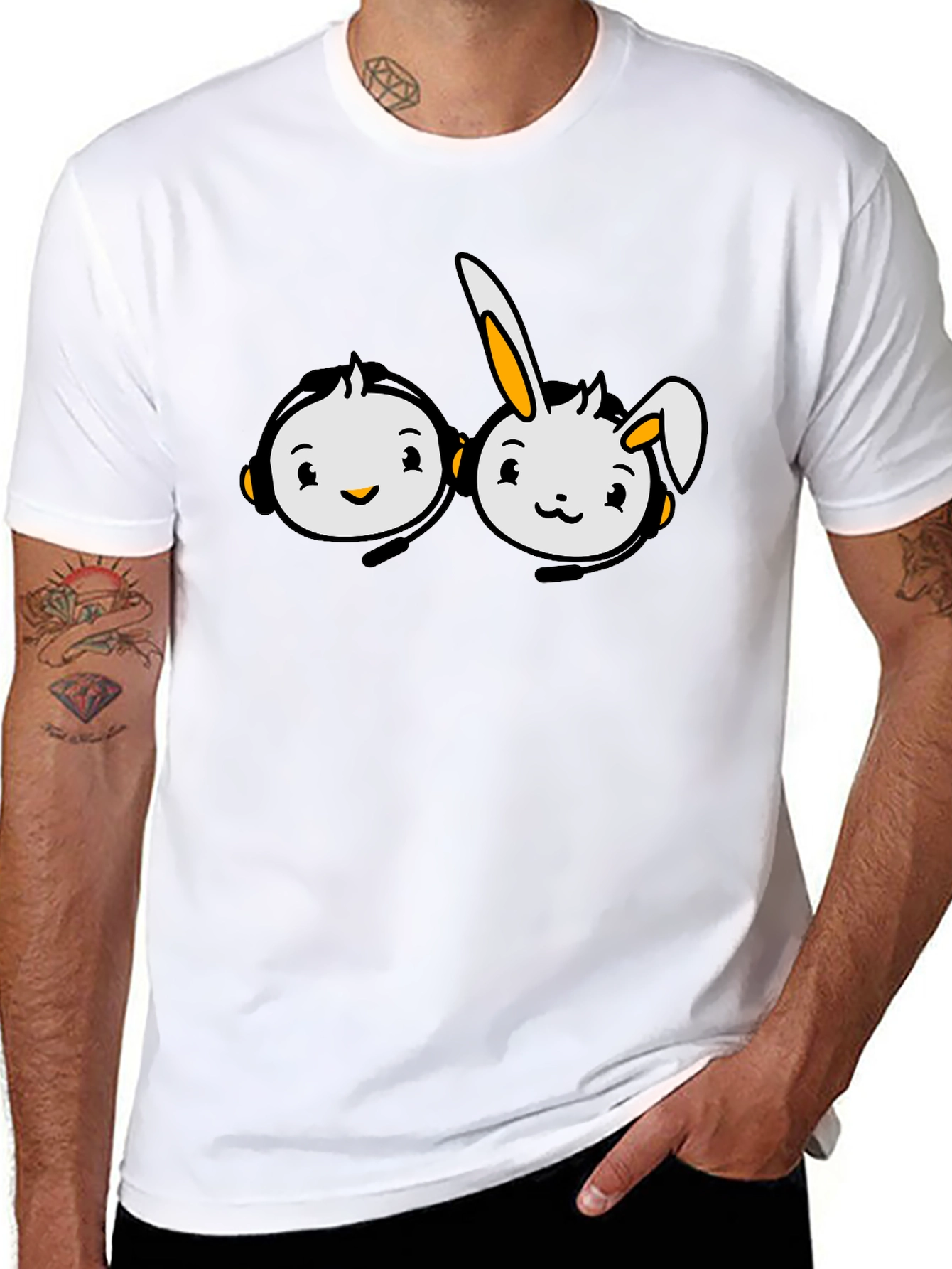 Cute Cartoon Character Graphic T-Shirt