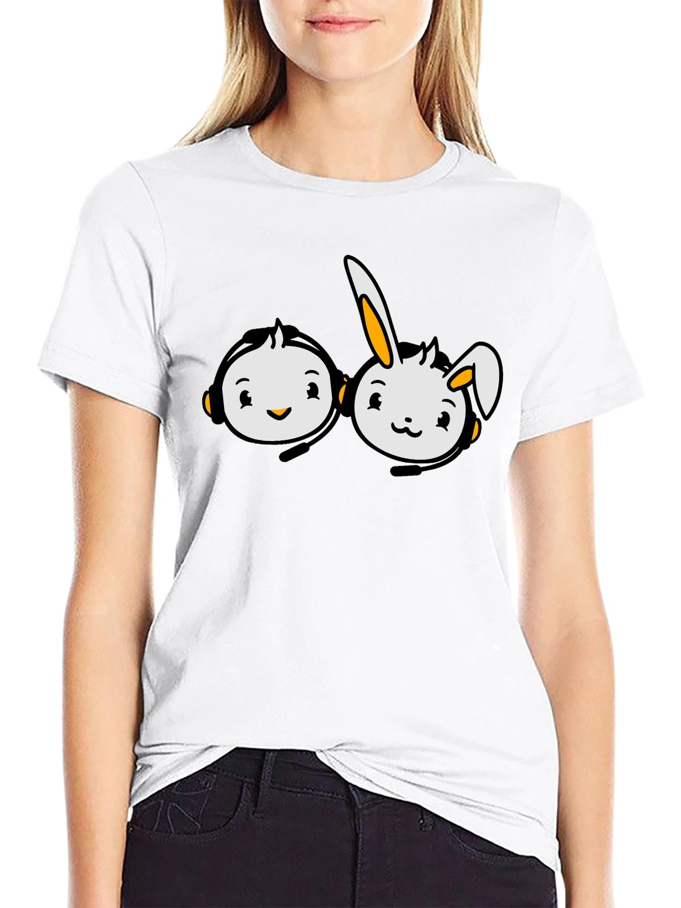 Cute Cartoon Character Graphic T-Shirt