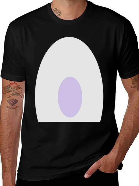 Minimalist Egg Design Black T-Shirt