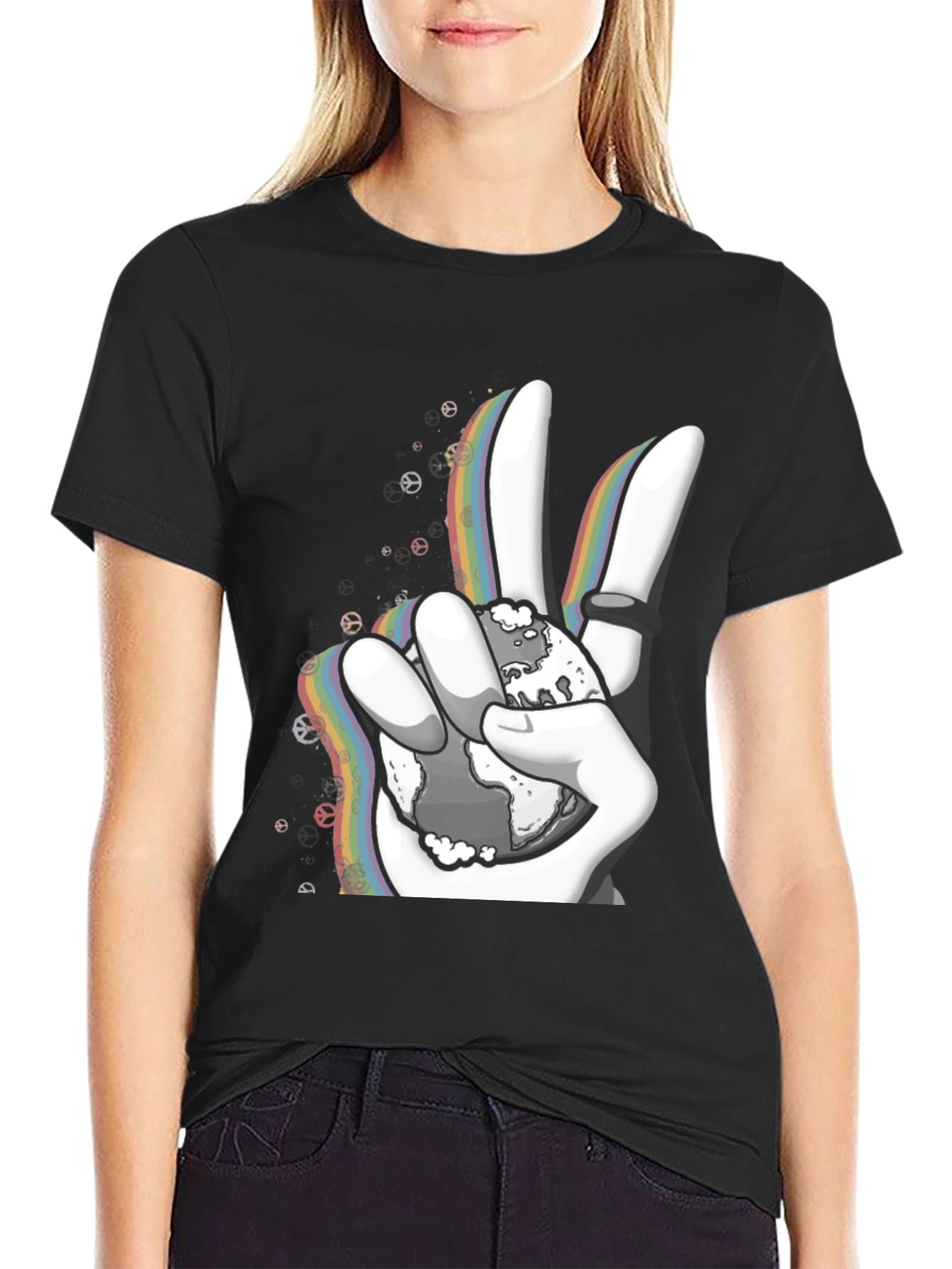 Peace Sign Graphic T-Shirt