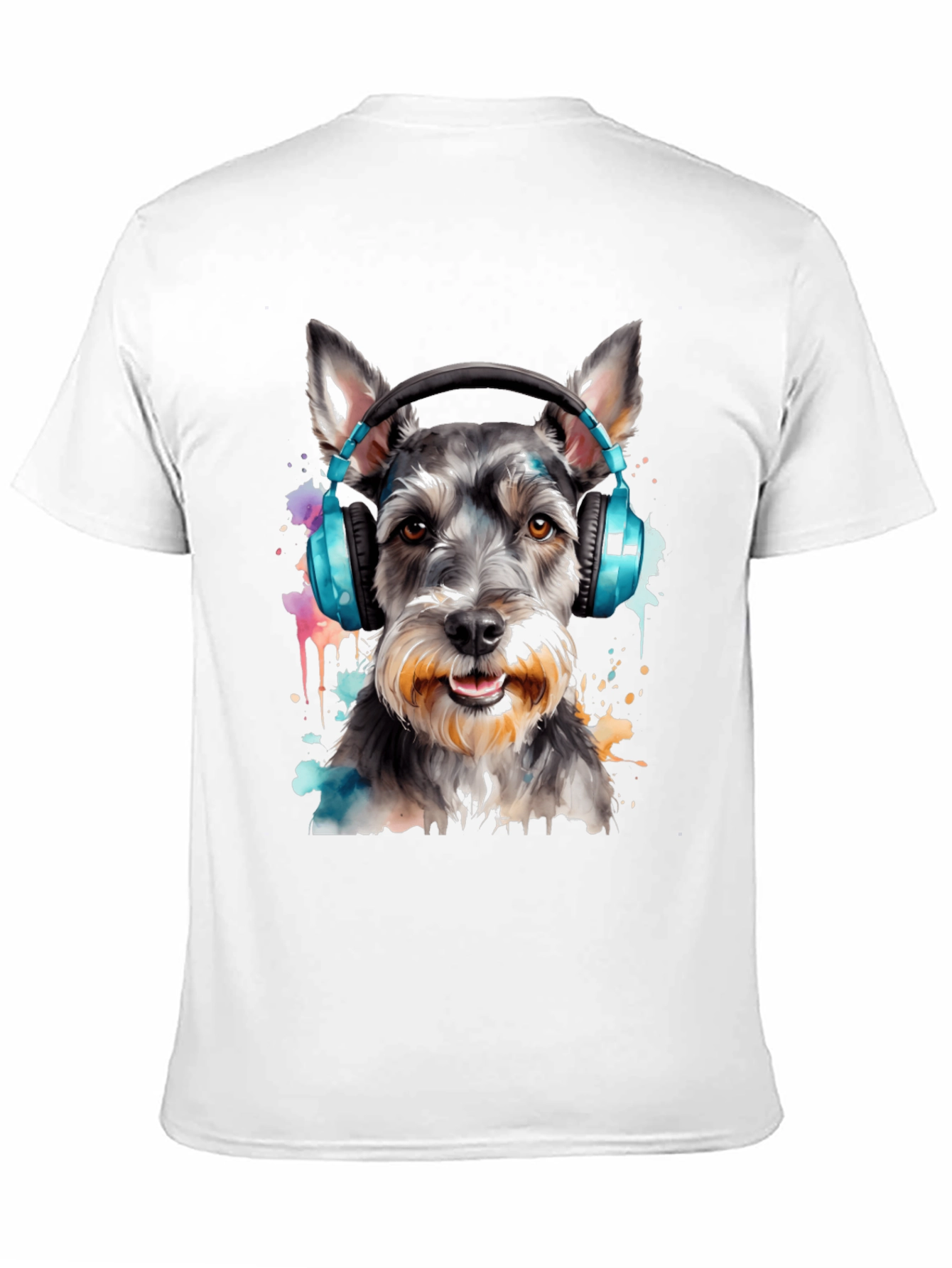 Schnauzer Headphones T-Shirt – Music Dog Lover Graphic Tee