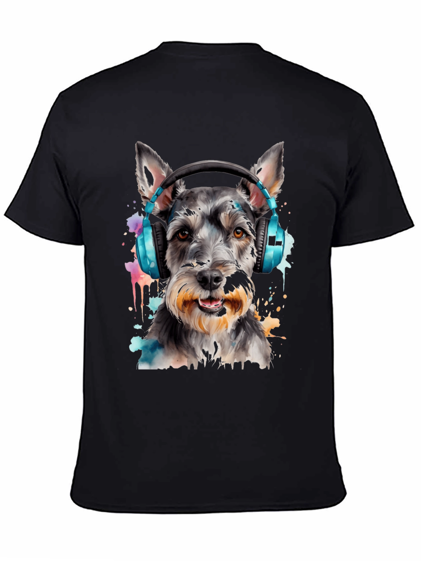 Schnauzer Headphones T-Shirt – Music Dog Lover Graphic Tee