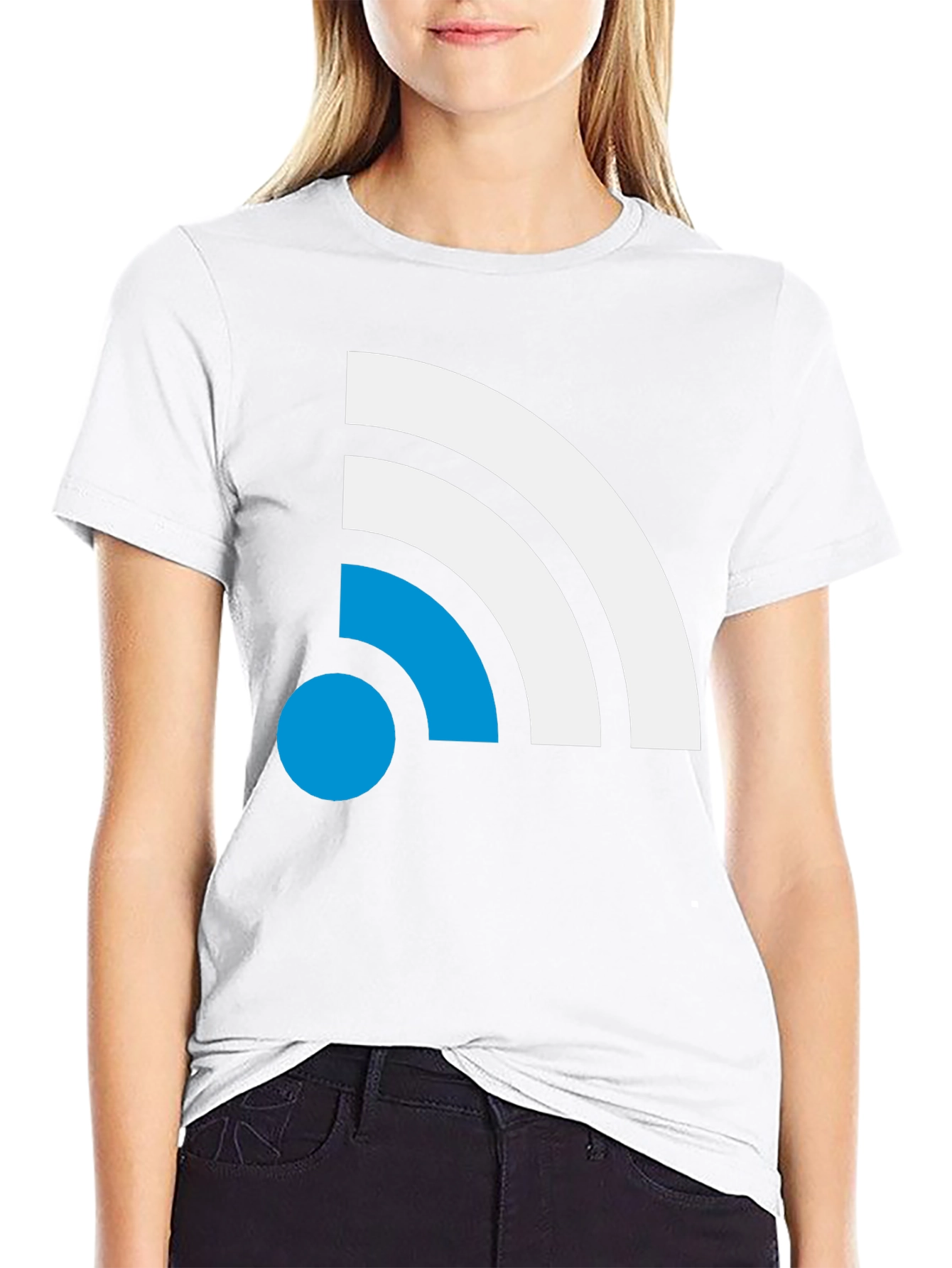 Modern Wi-Fi Signal T-Shirt - Black