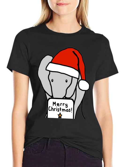 Merry Christmas Elephant Tee