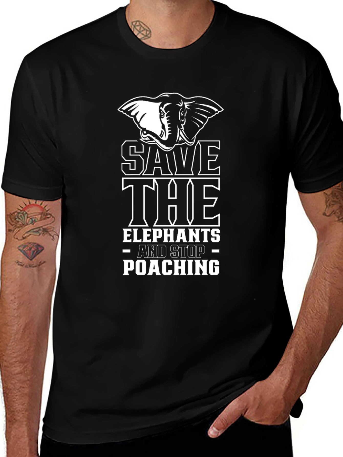 Save The Elephants Graphic T-Shirt