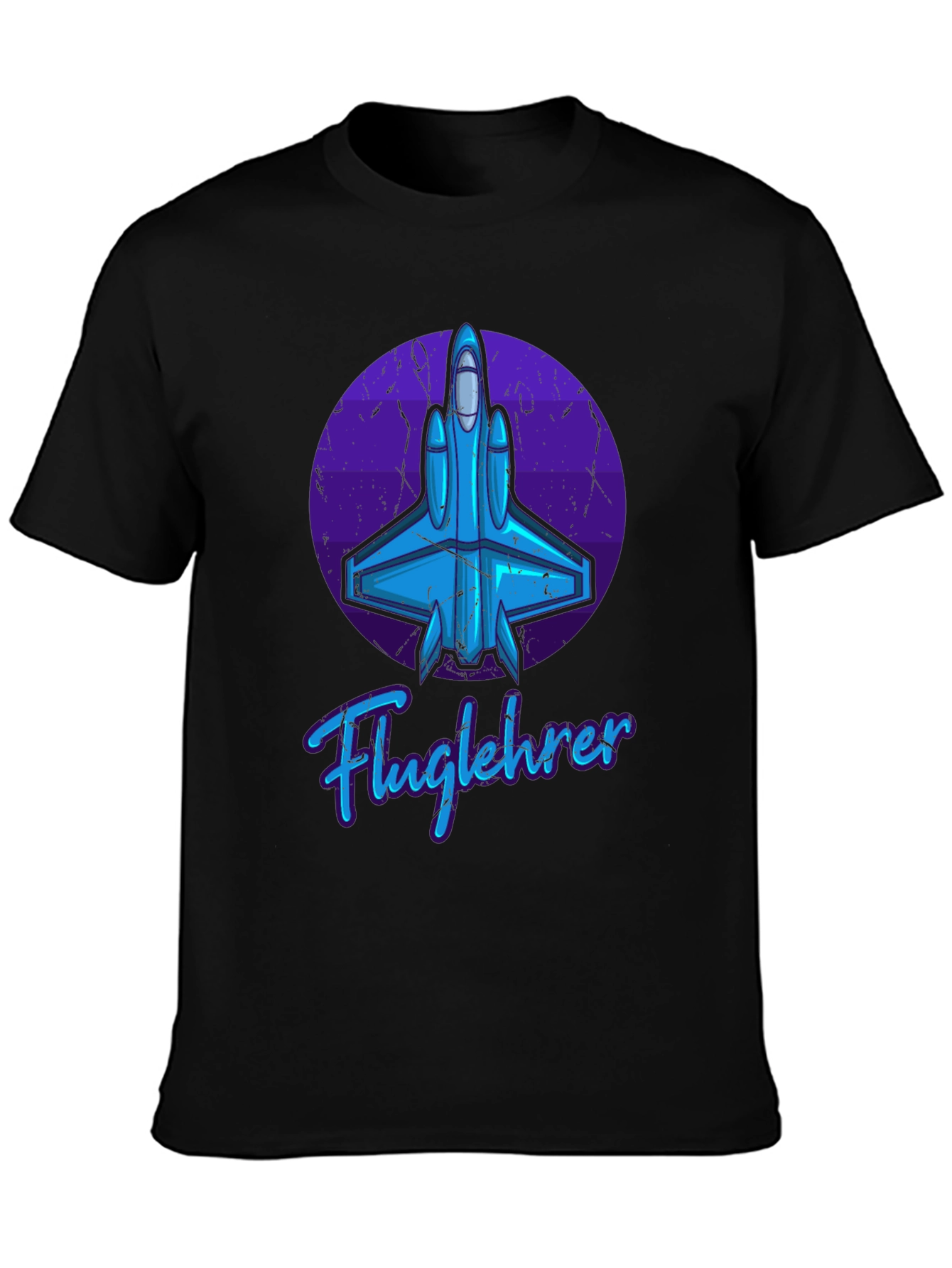 Fluglehrer Fighter Jet Graphic Tee - Black