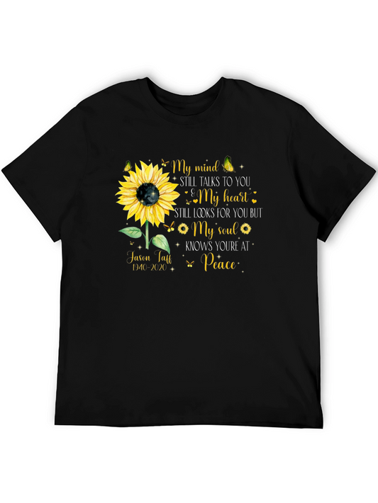 Sunflower Memorial T-Shirt - Mind Heart & Soul Remembrance