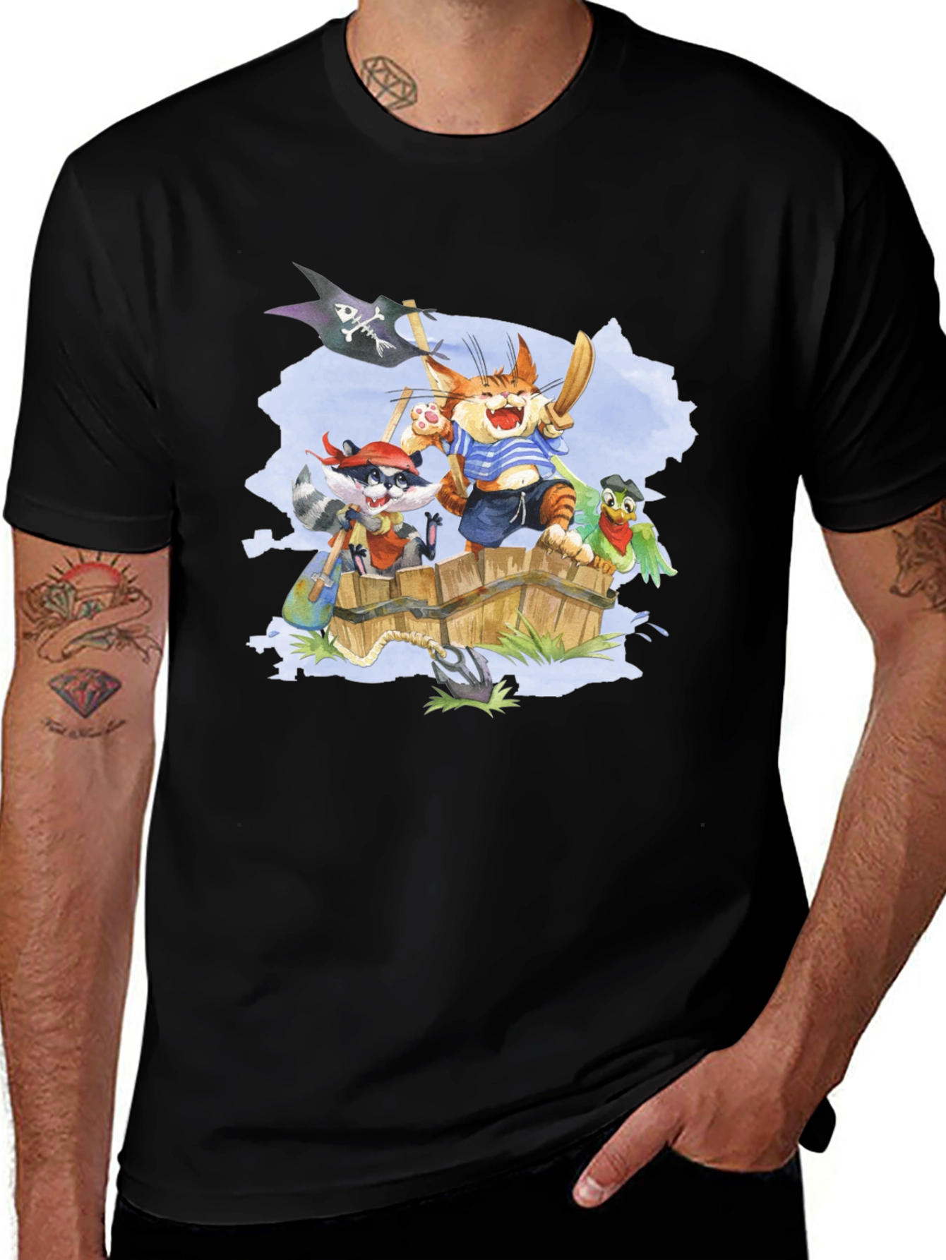 Pirate Crew T-Shirt - Cartoon Animal Design