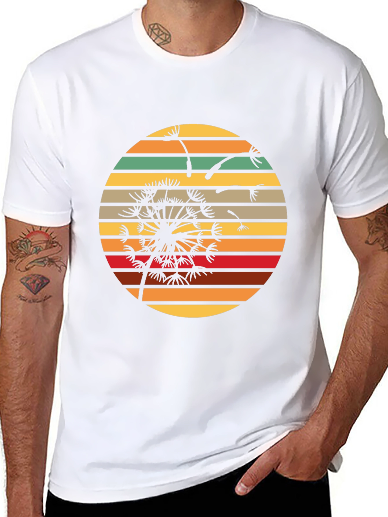 Retro Dandelion Graphic Tee - Comfort Fit