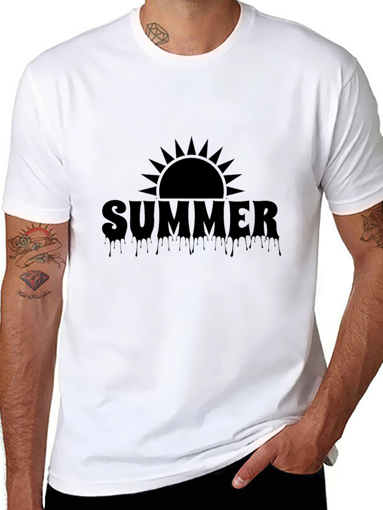 Summer Sun Drip Graphic Tee - Cool Style