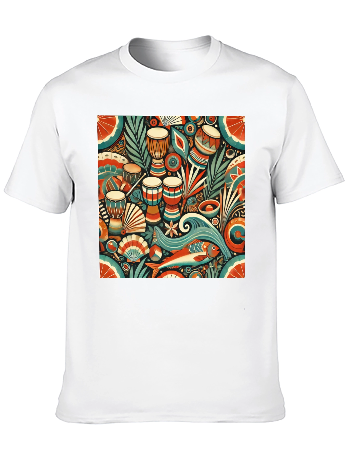 African Rhythm Graphic Tee - Unique Design