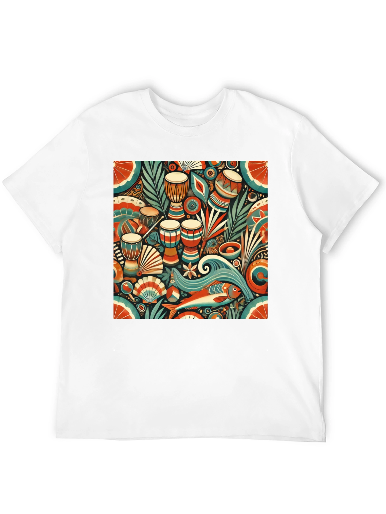 African Rhythm Graphic Tee - Unique Design
