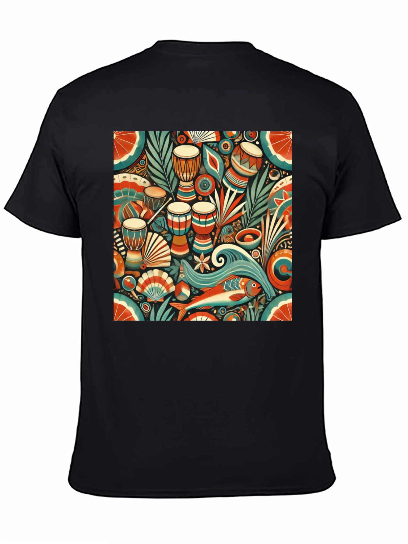 African Rhythm Graphic Tee - Unique Design