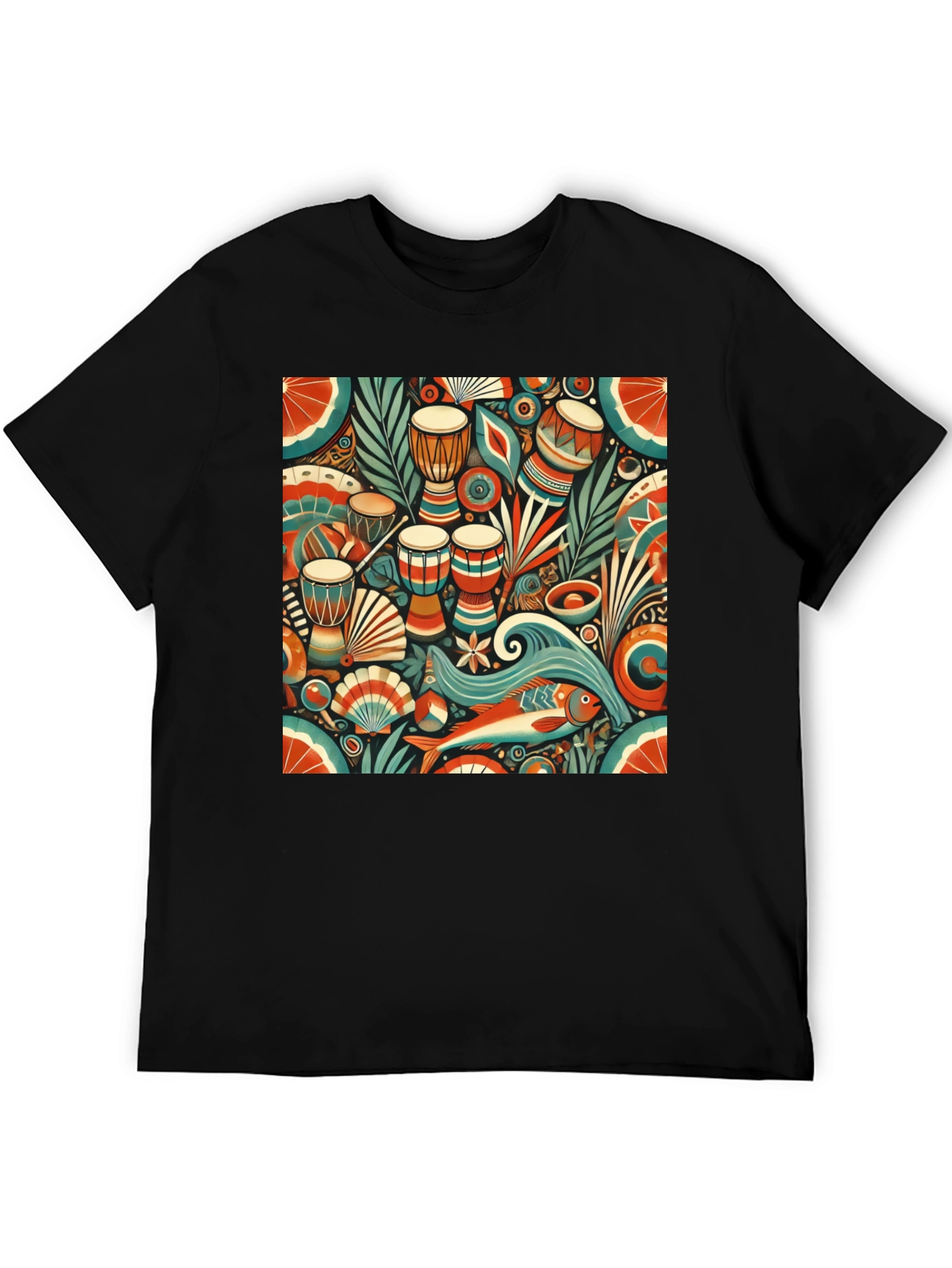 African Rhythm Graphic Tee - Unique Design