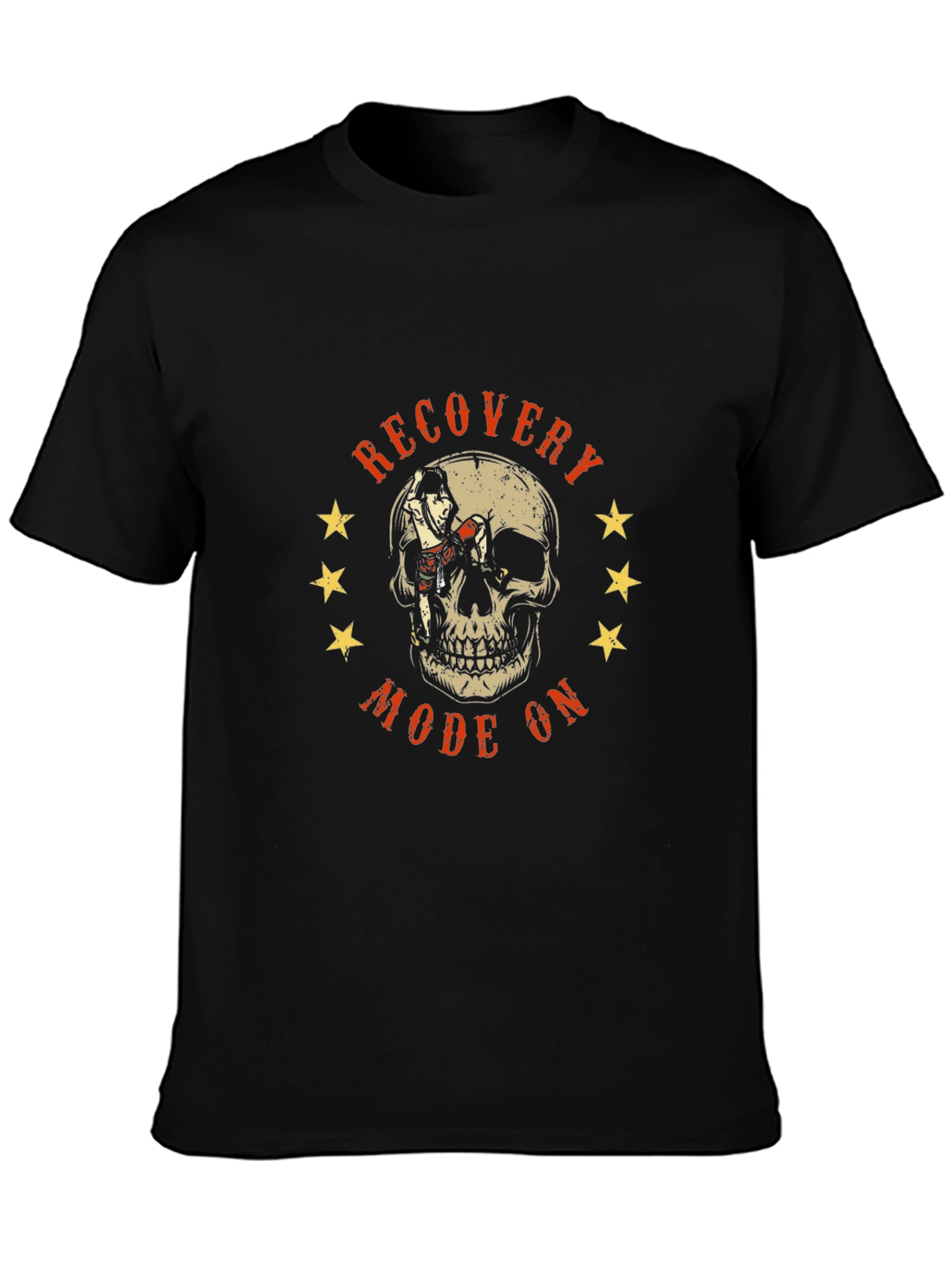Recovery Mode On Skull Graphic T-Shirt