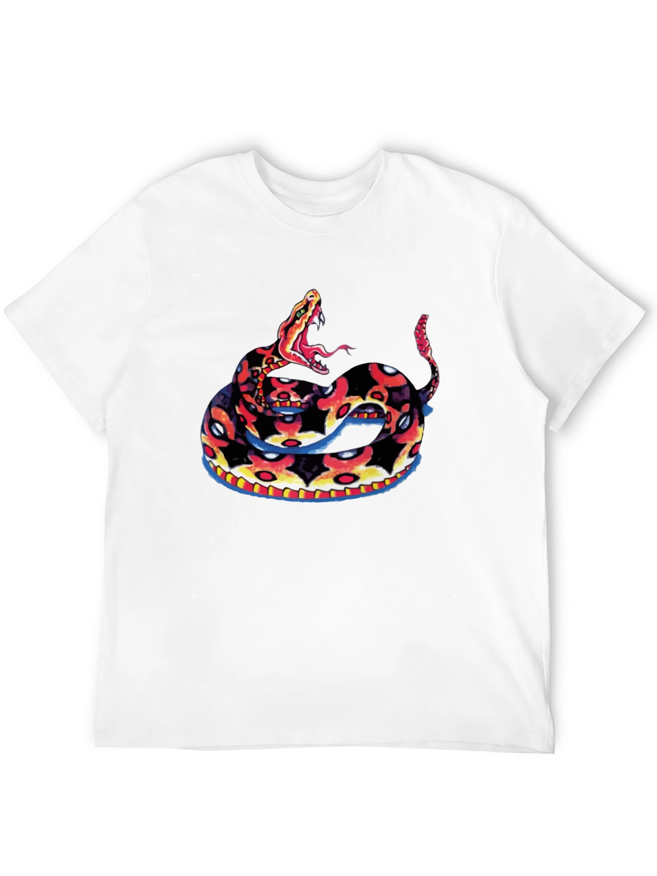 Black Tee with Rattlesnake Design