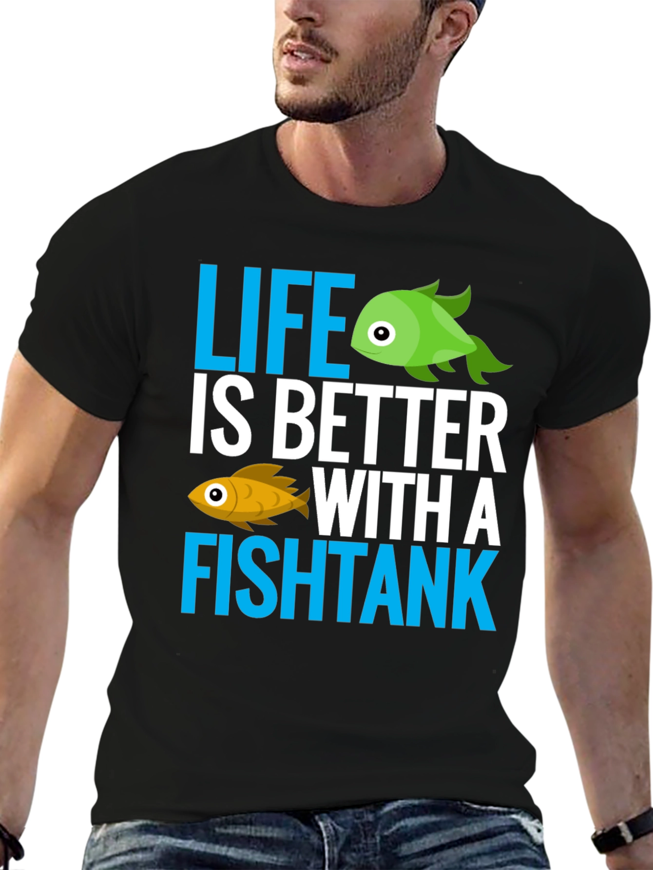 Life is Better with a Fishtank Graphic T-Shirt