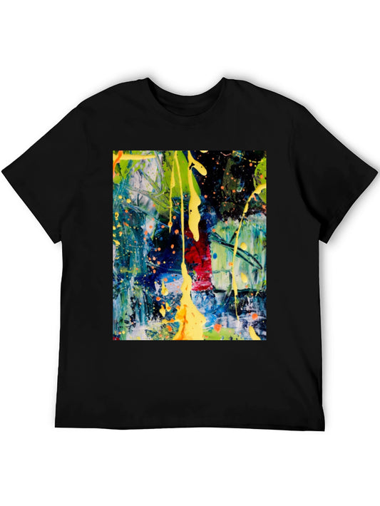 Abstract Art Graphic Tee - Vivid Colors Unique Design