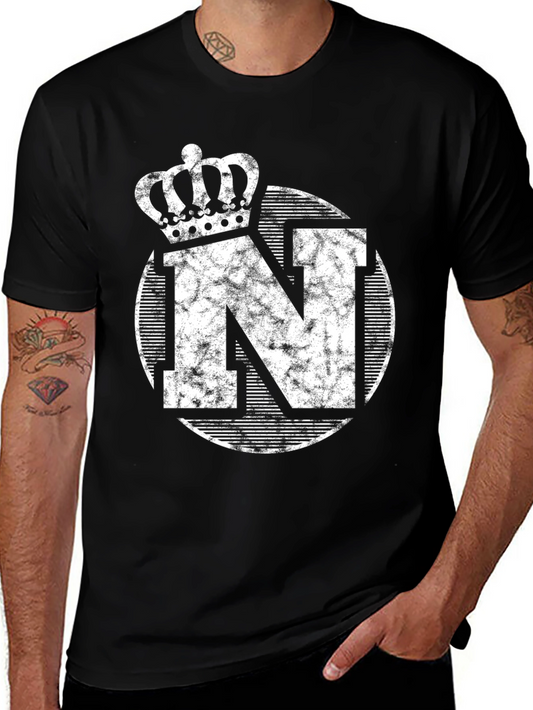 Crown N Graphic Black T-Shirt