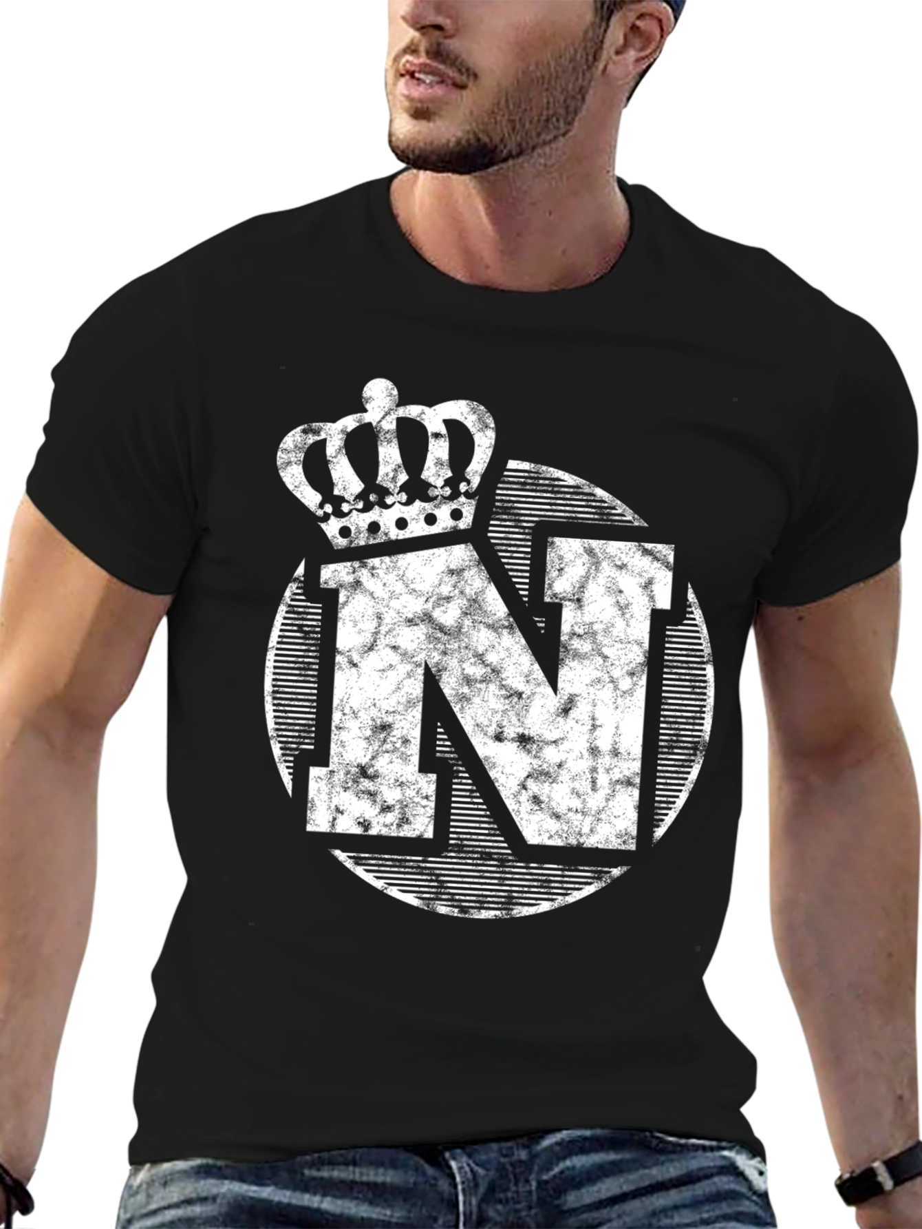 Crown N Graphic Black T-Shirt