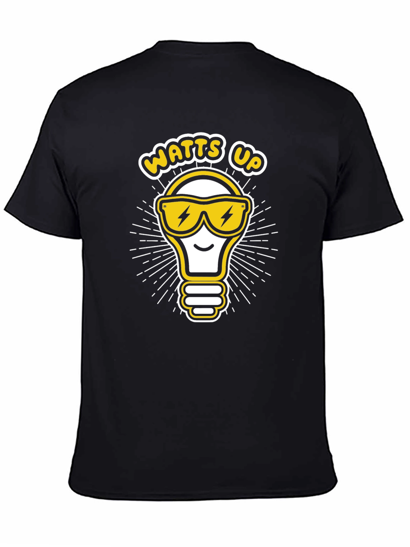 Watts Up Light Bulb Graphic T-Shirt