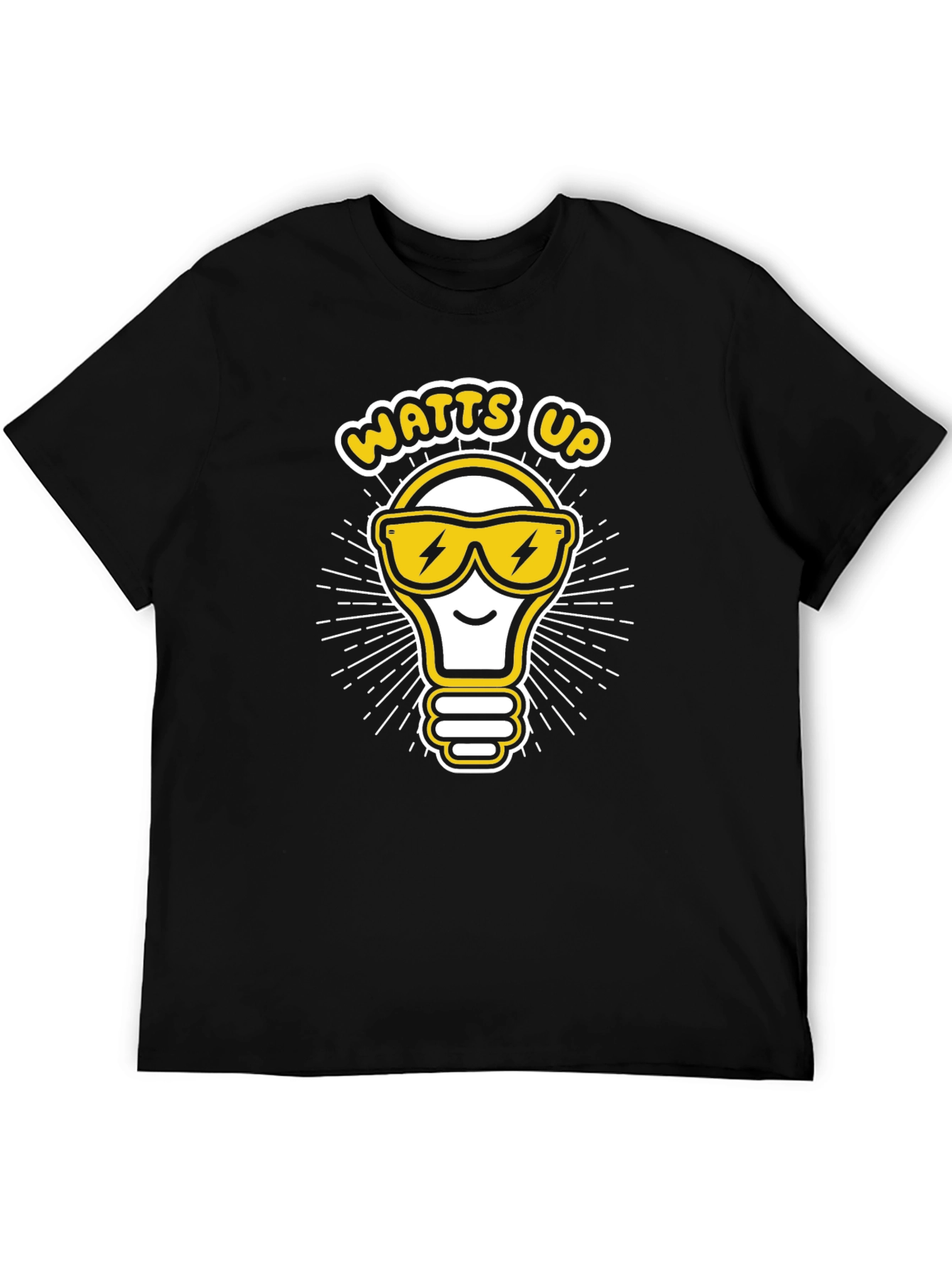 Watts Up Light Bulb Graphic T-Shirt