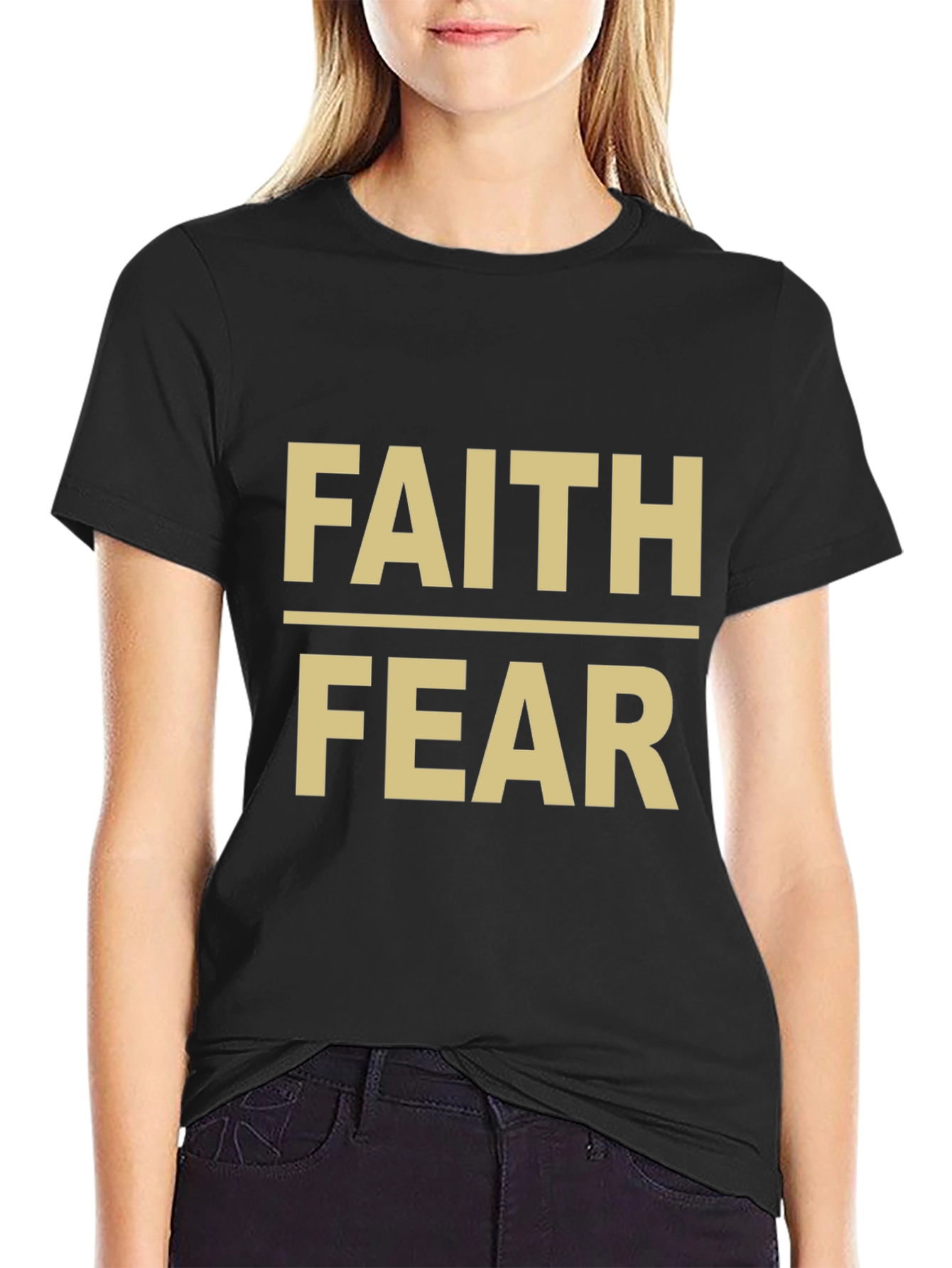 Faith Over Fear Graphic Tee - Black