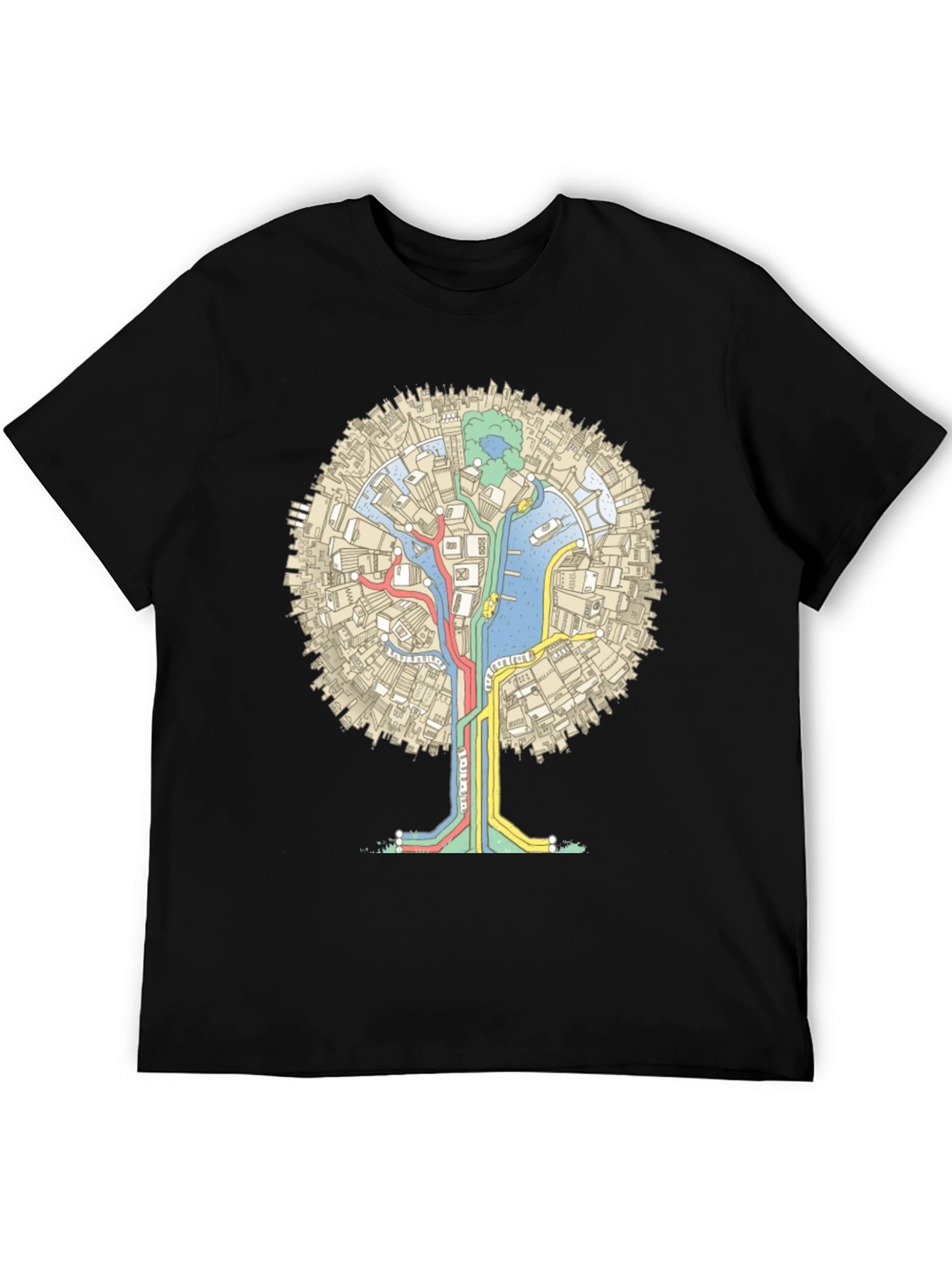 Urban Tree Graphic Tee - Black